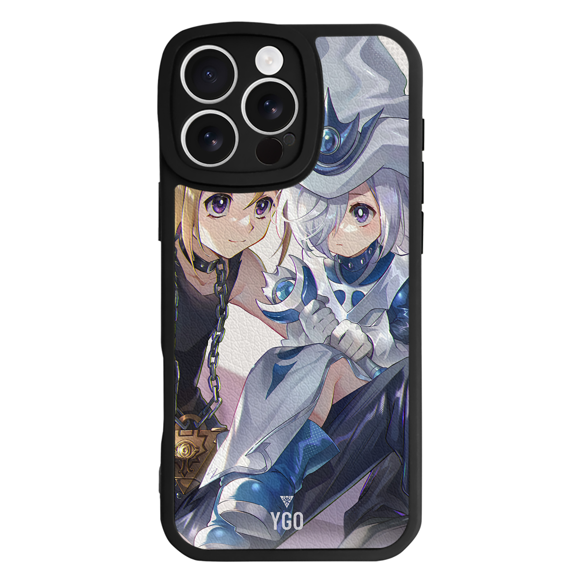 （画像用） 遊☆戯☆王 Yu-Gi-Oh! 【iPhone 16シリーズ対応】シリコンスマホケース（レザー調） 材質：シリコン